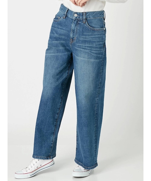 COTORICA（コトリカ）の「【WOMEN】ワイドデニム（デニムパンツ・レディース・ブルー/インディゴ・S/M/L）」の3枚目の写真