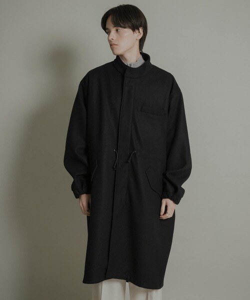SENSE OF PLACE by URBAN RESEARCH（センスオブプレイスバイアーバンリサーチ）の「『UR TECH』 カットメルトンモッズコート（モッズコート・メンズ・BLACK/KHAKI・M/L）」の12枚目の写真