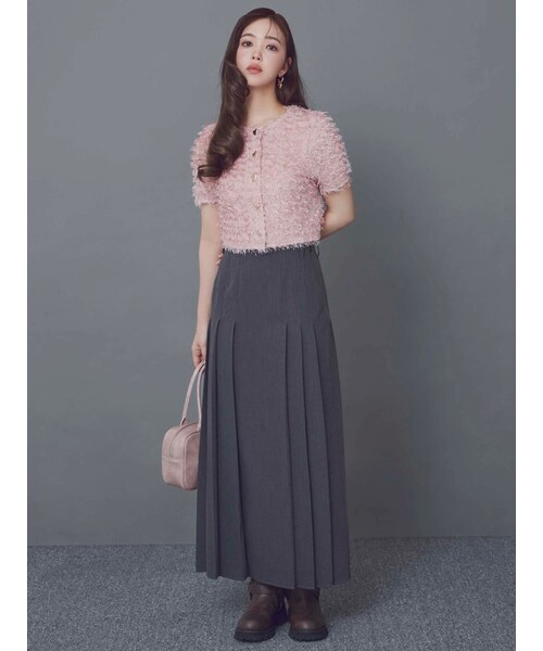 CALNAMUR（カルナムール）の「ランダムプリーツロングＳＫ（スカート・レディース・ライトグレー/チャコールグレー/グレー・F/S/M）」の20枚目の写真