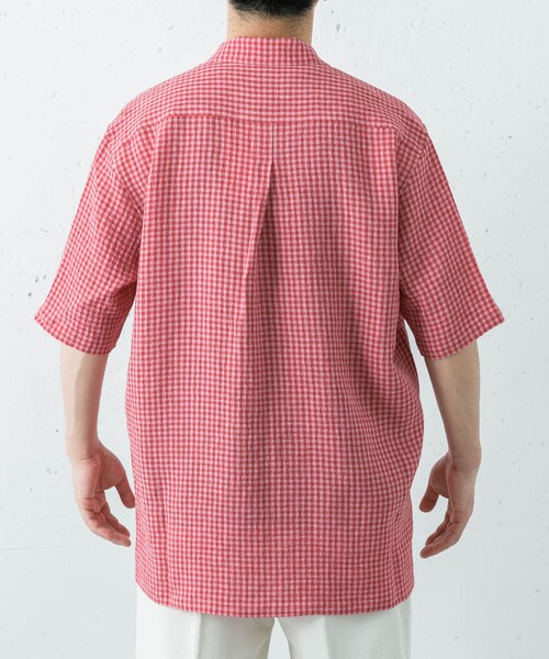 URBAN RESEARCH(アーバンリサーチ)の「『別注』Cale×URBAN RESEARCH ギンガムチェック SHORT-SLEEVE SHIRTS(シャツ/ブラウス・メンズ・PINK×RED・3/4)」の3枚目の写真