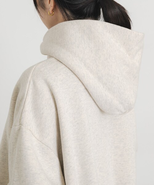 EKAL（エカル）の「ボタニルプライム裏起毛ZIPパーカー（パーカー・レディース・シロ杢/ブラック・one）」の13枚目の写真