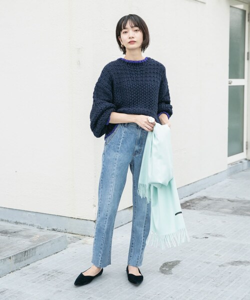 KBF（ケイビーエフ）の「カシミヤタッチ無地ストール（ストール/ショール・レディース・PURPLE/IVORY/L.BLUE・one）」の13枚目の写真