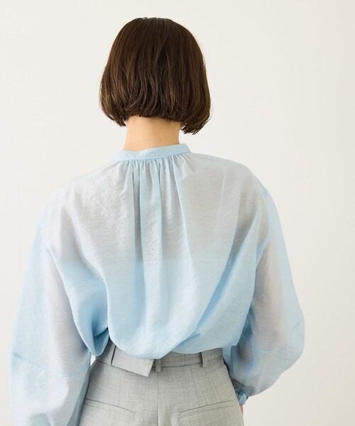 ROPE'(ロペ)の「キュプラシルクボリュームスリーブブラウス/イージーケア(シャツ/ブラウス・レディース・サックス/ピンク系・F)」の5枚目の写真
