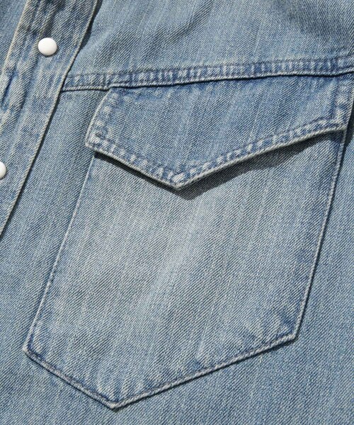 ADAM ET ROPE'（アダムエロペ）の「【ANOTHER OFFICE/アナザーオフィス】Maverick Western Shirt（ステンカラーコート・メンズ・ブルー系・1/2/3）」の10枚目の写真