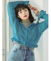 jouetie | フリルカラーケーブル2WAYカーデ(カーディガン/ボレロ)
