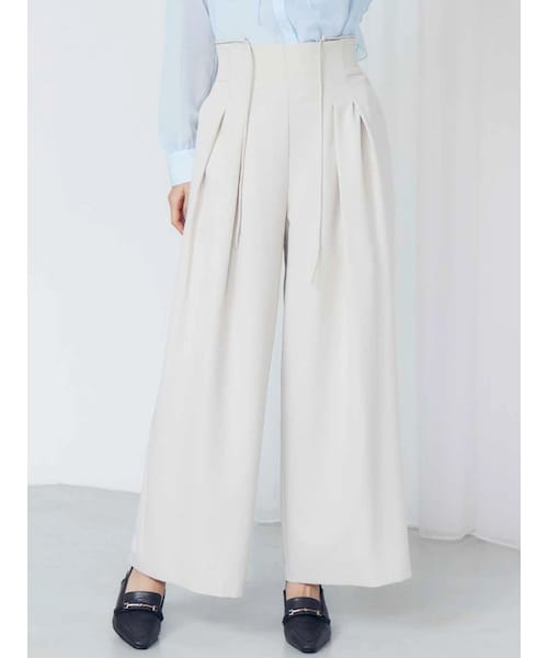 MERCURYDUO（マーキュリーデュオ）の「【EMILY IN PARISコラボ】2WAYハイウエストワイドデニムパンツ（デニムパンツ・レディース・ブラック/ブルー/インディゴ/ベージュ・S/M）」の12枚目の写真