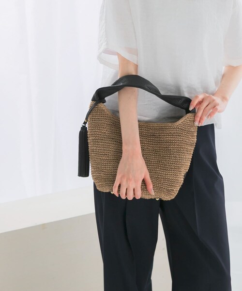 URBAN RESEARCH ROSSO（アーバンリサーチロッソ）の「VIOLAd’ORO　アバカワンショルダーバッグ（かごバッグ・レディース・W BROWN S/W BROWN B・-）」の4枚目の写真