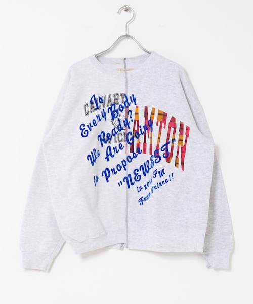 THE GOODLAND MARKET（ザグッドランドマーケット）の「77circa　make original frocky print reversible top（スウェット・レディース・gray1/gray2/gray3/gray4/gray5/gray6/navy1/navy2/navy3/navy4/navy5/navy6・one）」の4枚目の写真