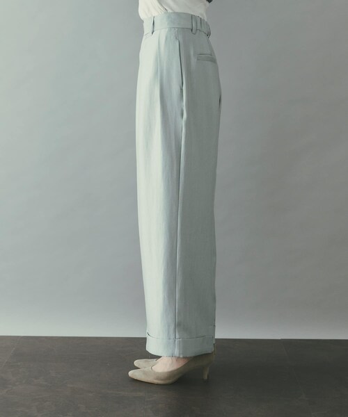 URBAN RESEARCH ROSSO（アーバンリサーチロッソ）の「ブライトツイルタックパンツ（その他パンツ・レディース・BROWN/SAX・36/38）」の20枚目の写真