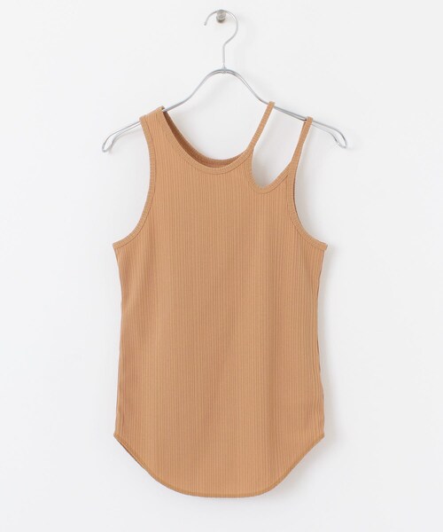 KBF（ケイビーエフ）の「アシメネックタンクトップ（タンクトップ・レディース・CHARCOAL/IVORY/ORG BROWN・one）」の18枚目の写真
