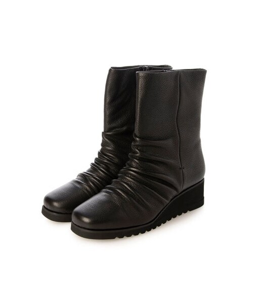 アトリエ Atelier 【3E】ギャザーデザインショートブーツ