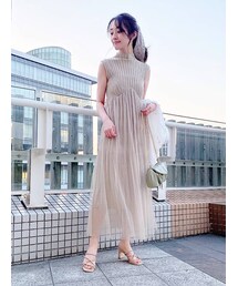 MERCURYDUO | プリーツチュールキャミセットワンピース(ワンピース)