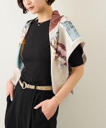ROPE' | コンフォートリブハーフスリーブカットソー(5分袖)/イージーケア・接触冷感(Tシャツ/カットソー)
