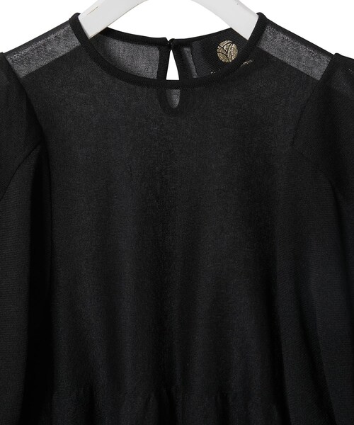 ADAM ET ROPE'（アダムエロペ）の「【Comfort embracement】別注 チュニック（シャツ/ブラウス・レディース・ブラック/ホワイト・F）」の3枚目の写真