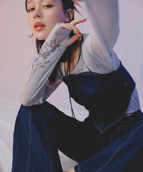 VIS（ビス）の「【ANOTHERA】デニムフレアパンツ【セットアップ対応】（デニムパンツ・レディース・ブラック/ネイビー・M/S）」の21枚目の写真