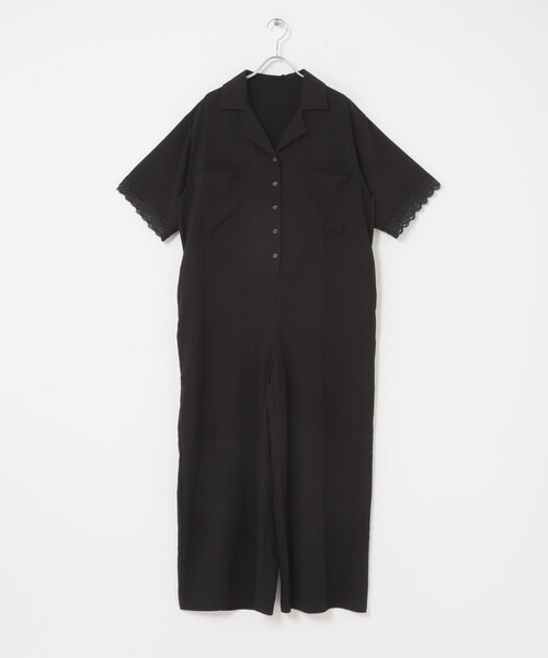 ITEMS URBANRESEARCH(アイテムズ アーバンリサーチ)の「レースドッキングオールインワン(つなぎ/オールインワン・レディース・BLK/D/BRN・Free)」の10枚目の写真