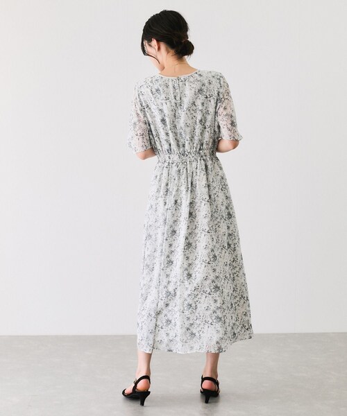 Jayro（ジャイロ）の「楊柳花柄プリントワンピース（ワンピース・レディース・ブラック系/ホワイト系・M）」の10枚目の写真