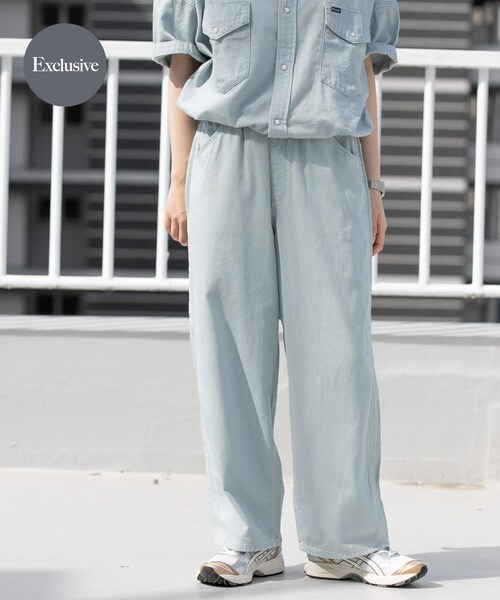 EKAL（エカル）の「『別注』Wrangler×EKAL　ライトデニムリラックスバギーパンツ（デニムパンツ・レディース・USED/O.W・one）」の3枚目の写真