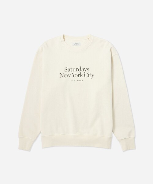 Saturdays NYC(サタデーズ ニューヨークシティ )の「Bowery Miller Standard Crew Sweatshirt(スウェット・レディース・チャコール/キナリ/レンガ・L/M/S/XL)」の4枚目の写真