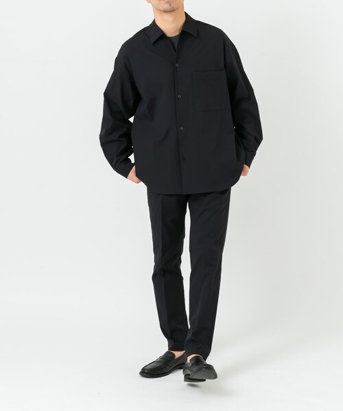 URBAN RESEARCH ROSSO（アーバンリサーチロッソ）の「『セットアップ対応』MARUI ORIMONO　3H DryFabricストレッチシャツジャケット（テーラードジャケット・メンズ・BLACK/NAVY・M/L/XL）」の14枚目の写真