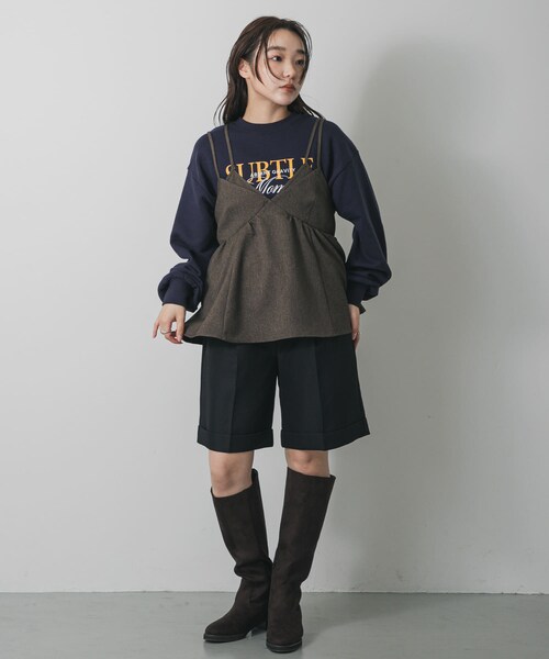 SENSE OF PLACE by URBAN RESEARCH（センスオブプレイスバイアーバンリサーチ）の「レイヤードデザインビスチェ（その他トップス・レディース・BLACK/BROWN・One）」の21枚目の写真