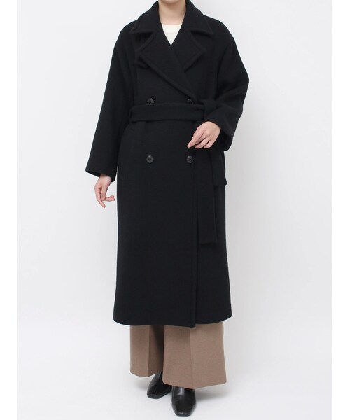 LAGUNAMOON（ラグナムーン）の「2WAYカラーロングコート（ステンカラーコート・レディース・アイボリー/ブラック/モカ・S/M）」の7枚目の写真