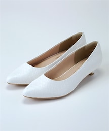 nissen | 【ゆったり幅広】ポインテッドトゥローヒールパンプス（ワイズ４Ｅ）(パンプス)