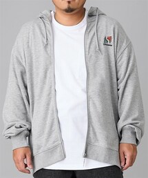 nissen | 裏毛胸刺繍フルジップパーカー　CONVERSE（コンバース）【大きいサイズ】(パーカー)