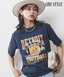 CHIC STYLE | 大きいサイズ 綿100％グラフィックプリントＴシャツ シックスタイル(Tシャツ/カットソー)