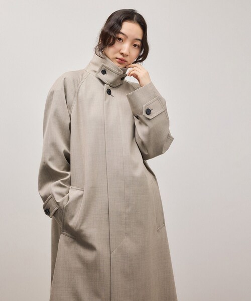 ADAM ET ROPE'(アダムエロペ)の「【サステナブル】バルマカーンマキシコート(ステンカラーコート・レディース・ベージュ・36/38)」の20枚目の写真