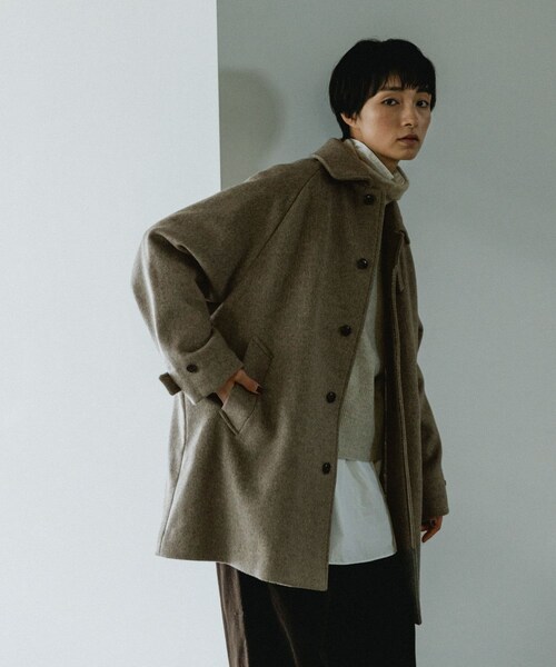 かぐれ（カグレ）の「リバーシブルビッグコート（ステンカラーコート