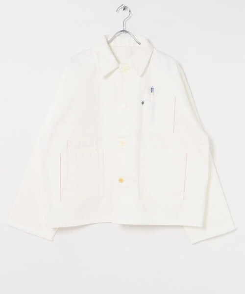 URBAN RESEARCH（アーバンリサーチ）の「『別注』LOWERCASE×URBS　FACEカバーオール（デニムジャケット・メンズ・WHITE・M/L/XL）」の7枚目の写真