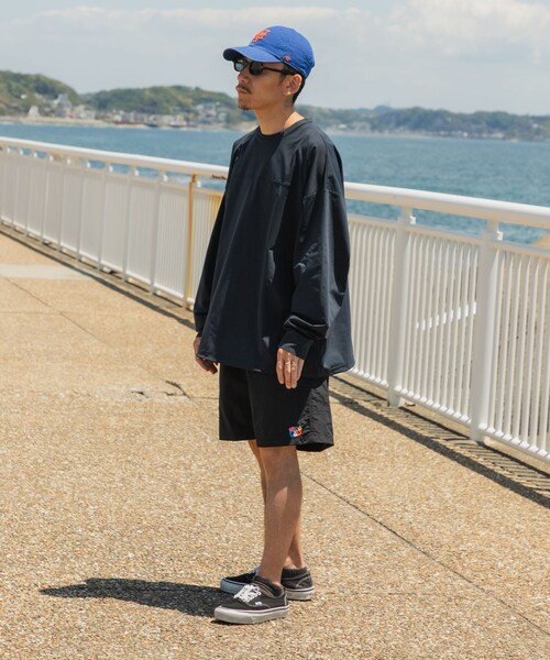 URBAN RESEARCH(アーバンリサーチ)の「Wide Dad GRAPHIC SHORTS WITH HATCH(その他パンツ・メンズ・BLACK/NAVY/ORANGE・1/2)」の11枚目の写真