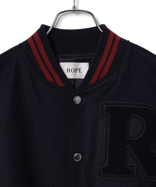 ROPE'（ロペ）の「カシミヤ混フラノショートスタジャン（スタジャン・レディース・ブラック・F）」の5枚目の写真