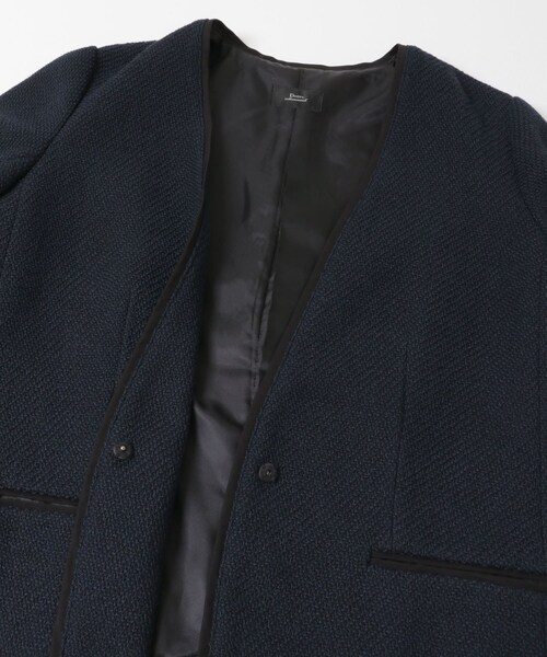 URBAN RESEARCH DOORS(アーバンリサーチドアーズ)の「ツィードVネックロングジャケット(その他アウター・レディース・OFF×BLK/NAVY・Free)」の21枚目の写真
