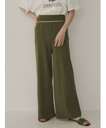 COTORICA | 配色ウォッシャブルニットパンツ(その他パンツ)