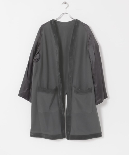 24aw a.presse silk coat 2 ステンカラー コート A.PRESSE - アプレッセ Cashmere Melton Long Coat(24AAP-01-11H