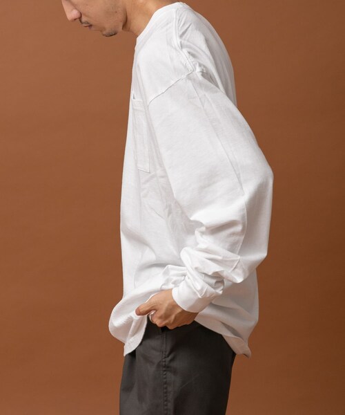 URBAN RESEARCH（アーバンリサーチ）の「RELAX FIT　ポケットロングスリーブ（Tシャツ/カットソー・メンズ・MINT/WHITE/PAPPER/GREY/オーキッド/プロブルー・FREE）」の8枚目の写真