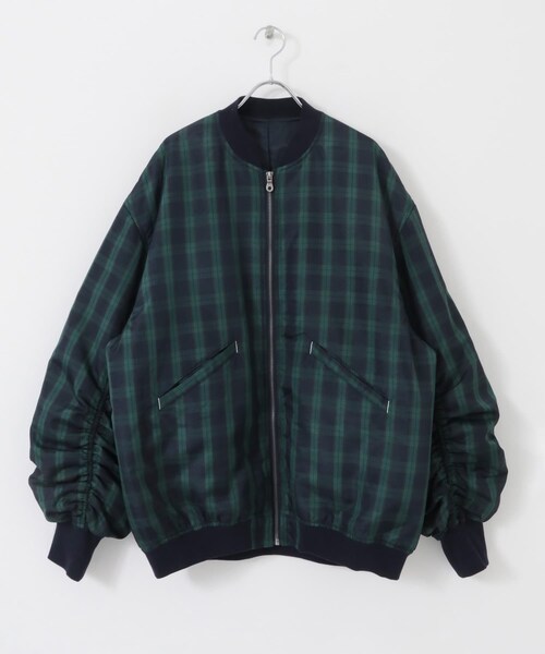 KBF（ケイビーエフ）の「BIGギャザースリーブMA-1（MA-1・レディース・BLACK/IVORY/BLACKWATCH・one）」の12枚目の写真