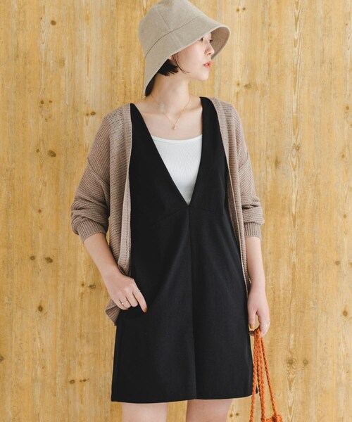 URBAN RESEARCH ROSSO（アーバンリサーチロッソ）の「F by ROSSO　撥水ショートオールインワン（サロペット/オーバーオール・レディース・BEIGE/KHAKI/BLACK・36/38）」の22枚目の写真