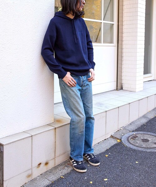 ADAM ET ROPE'（アダムエロペ）の「【GALLIA/ガッリア】Knit hoodie（パーカー・メンズ・グレー/ネイビー・50/52）」の14枚目の写真
