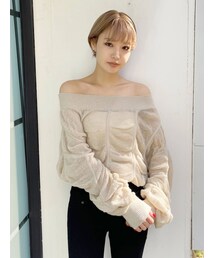 EMODA | ワイドドレープニット(ニット/セーター)