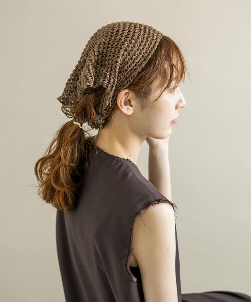 SMELLY（スメリー）の「メッシュヘッドスカーフ（ヘアバンド・レディース・BLK/MOC・-）」の15枚目の写真