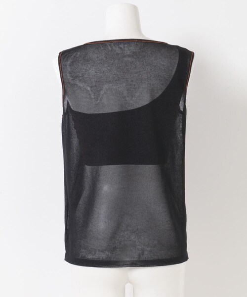 URBAN RESEARCH(アーバンリサーチ)の「NICENICE MOMENT SHEER NO-SLEEVE COMBO(ニット/セーター・レディース・BLACK/BABY PINK・1/3)」の8枚目の写真