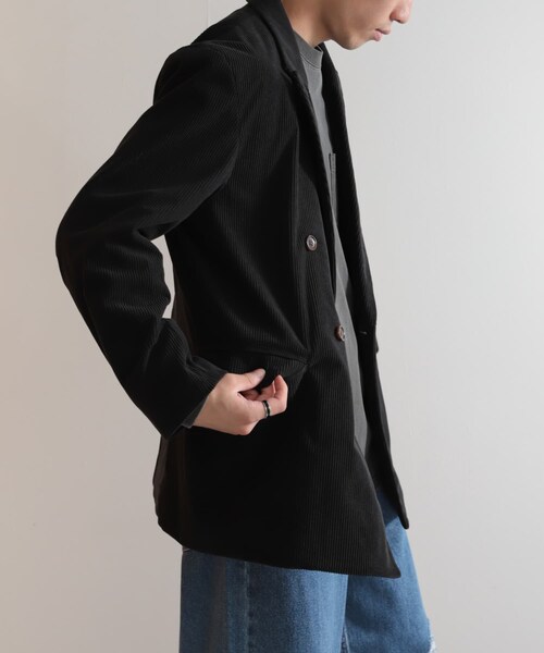 SENSE OF PLACE by URBAN RESEARCH（センスオブプレイスバイアーバンリサーチ）の「『セットアップ対応』 コーデュロイダブルルーズジャケット（テーラードジャケット・メンズ・BROWN/BLACK/L.KHAKI・M/L）」の8枚目の写真