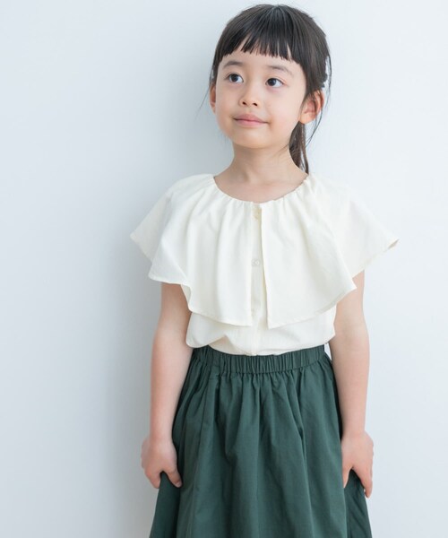 URBAN RESEARCH DOORS(アーバンリサーチドアーズ)の「2WAYフリルブラウス(KIDS)(その他トップス・キッズ・LAVENDER/IVORY・105/120/135)」の3枚目の写真