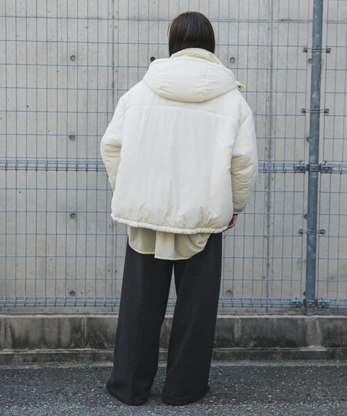 SENSE OF PLACE by URBAN RESEARCH（センスオブプレイスバイアーバンリサーチ）の「『2WAY仕様/撥水』『UR TECH』モンスターブルゾン（その他アウター・レディース・IVORY/BLACK/Y.BEIGE/BLK×GRY・one）」の14枚目の写真