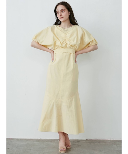 LAGUNAMOON（ラグナムーン）の「ギャザーボレロマーメイドワンピース（ワンピース・レディース・ブラック/オレンジ/イエロー/ミックス・S/M）」の15枚目の写真