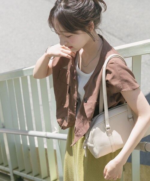 ITEMS URBANRESEARCH(アイテムズ アーバンリサーチ)の「リネンミックスドロストポケットシャツ(シャツ/ブラウス・レディース・BRN/NVY/NTL・FREE)」の7枚目の写真