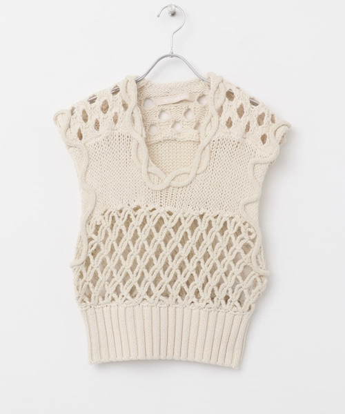 トップス leinwande Mix Yarn Crochet Top leinwande Mix Yarn Crochet Top